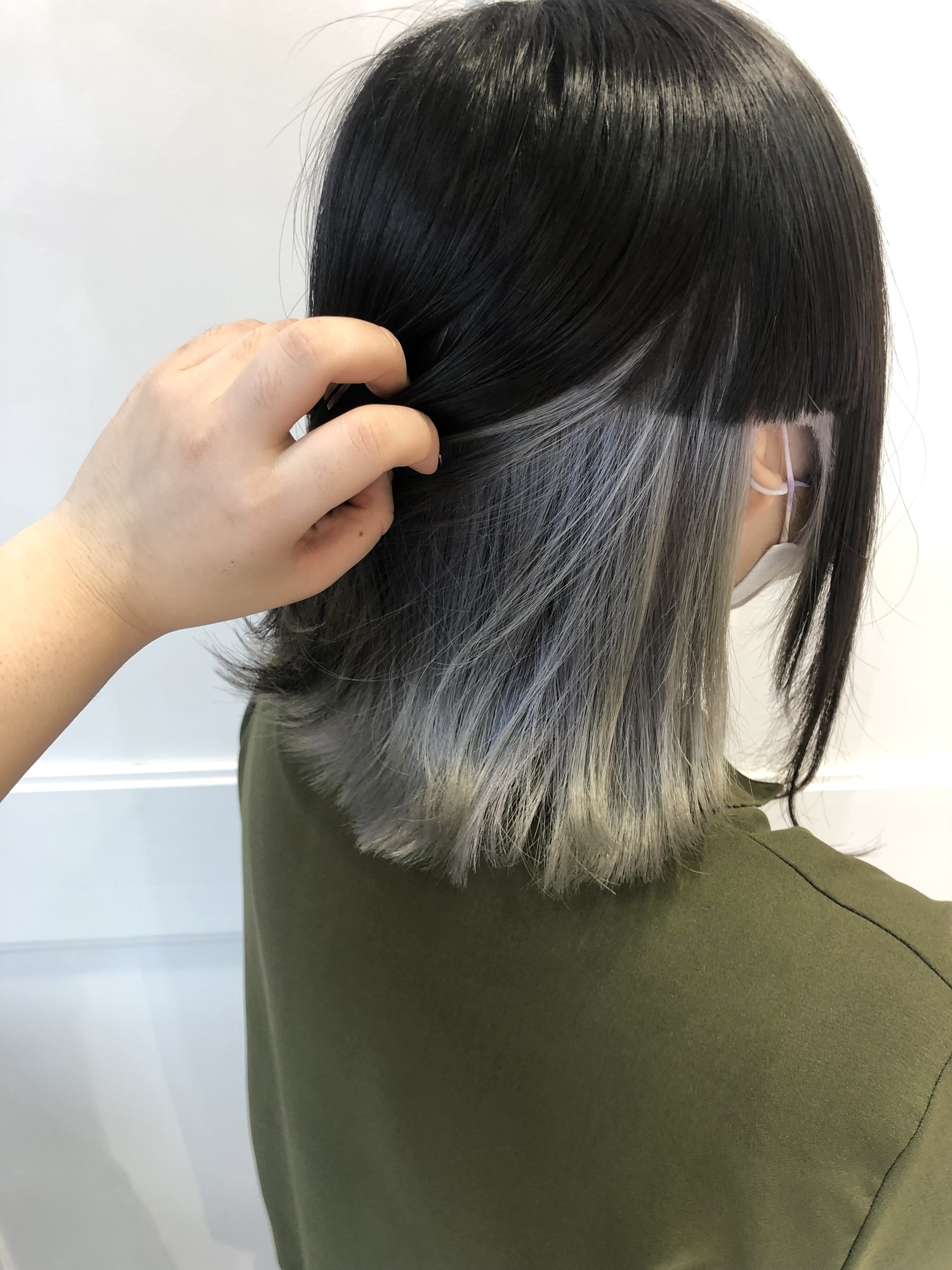 インスタで大人気 インナーカラー シルバーグレー 四日市の美容院hairmake Oneplus ワンプラス